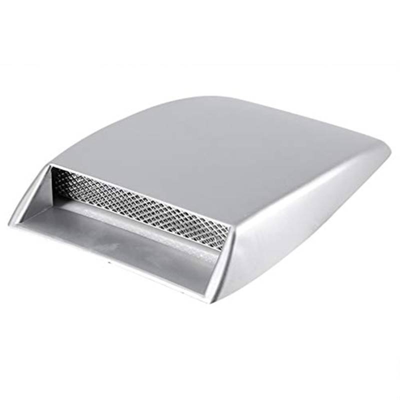 Ansaugschlauch Universal Auto Dekorative Air Flow Intake Scoop Bonnet Vent Aufkleber Abdeckung Haube Air Flow Intake Abdeckung,(Silver) von FGKDLDZCZM
