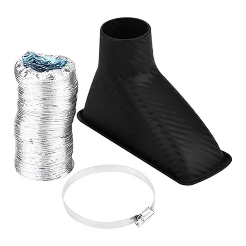 Ansaugschlauch Universal-Kaltluft-Ansaugrohr-Kit ABS-Kunststoff-Turbo-Lufttrichter-Einlass-Kit für Bremskühlungs-Luftansaugschlauchrohr Ansaug-Entlüftungsrohr Auto(Square) von FGKDLDZCZM