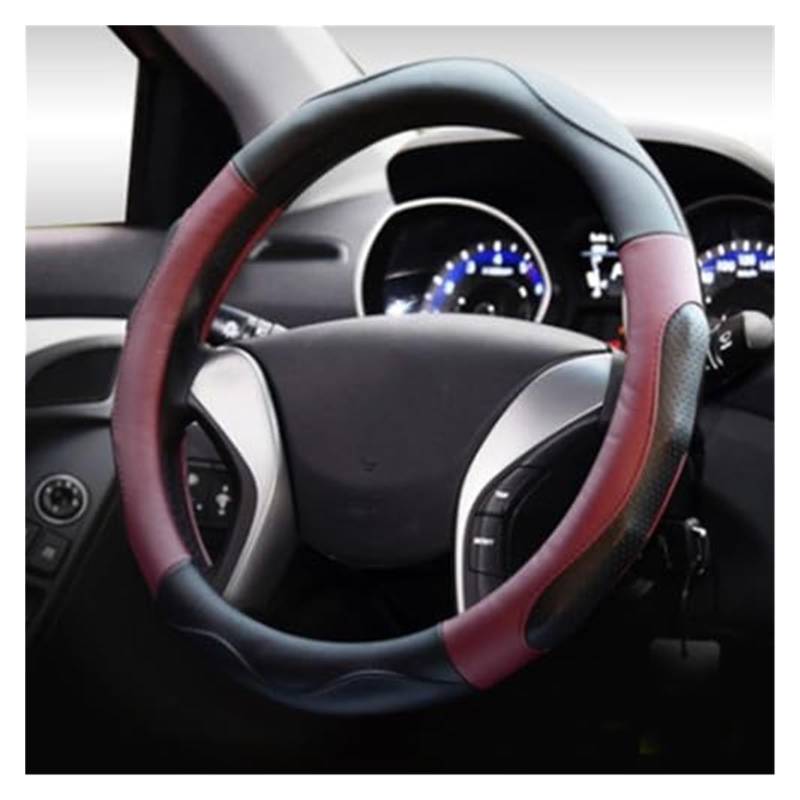 Lenkradabdeckung Für Benz EQA EQB 300/ EQA EQB 350 SUV Sport-Elastikband-Schutzabdeckung Schwarzer Stil Auto-Lenkradabdeckung(Black red Style) von FGKDLDZCZM