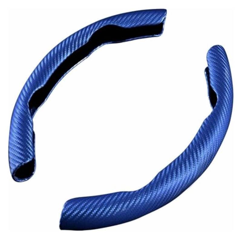 Lenkradabdeckung Für Benz Für Classe Für SLC Für Cabrio 2016-2019 Segmentierte Atmungsaktive Anti-Slip Lenkrad Abdeckung 2 stücke Carbon Faser(Blue) von FGKDLDZCZM