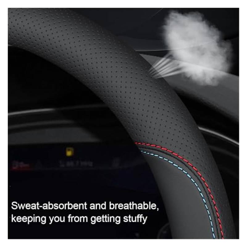 Lenkradabdeckung Für Benz Für EKlasse Für TModell S213 ICH 2016-2023 Lenkrad Abdeckungen Mikrofaser Leder Lenkrad Abdeckung 37-38cm/15'(Coloredlines-1) von FGKDLDZCZM