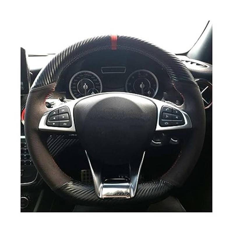 Lenkradabdeckung Für Benz Für SClass S500 2016 Für AClass Für AMG A45 2016 2017 2018 2019 Auto Lenkung Schutz Abdeckung Lenkrad(‎Red Blue Thread) von FGKDLDZCZM