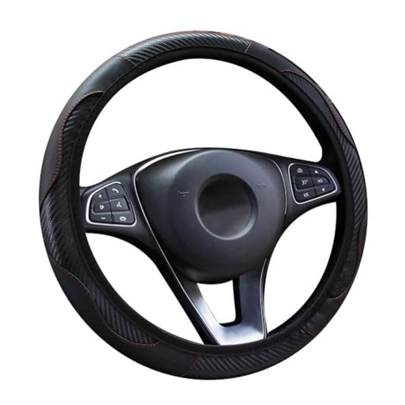 Lenkradabdeckung Für Citroen Für C5 Für Aircross 2019-2024 Anti-Slip Atmungsaktive Auto Lenkrad Innenausstattung Auto Lenkrad Abdeckung(A/Black) von FGKDLDZCZM
