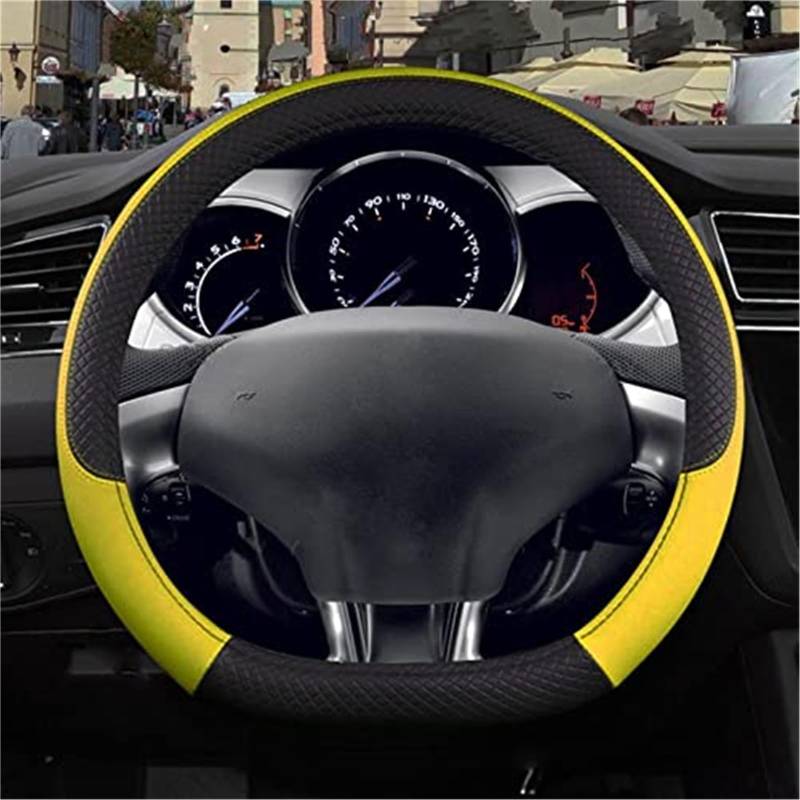 Lenkradabdeckung Für DS 3 Für Citroen Für DS3 Für Citroen Für DS3 Für Crossback Auto Lenkrad Abdeckung PU Leder Nicht-Slip Lenkrad(9) von FGKDLDZCZM