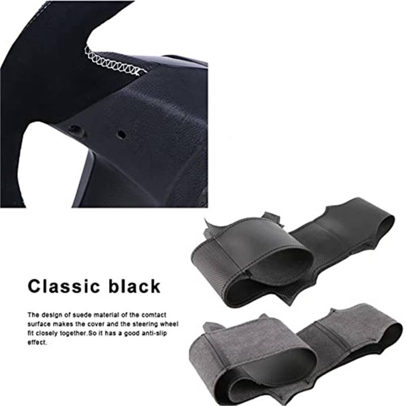 Lenkradabdeckung Für E60 E63 E64 Für Cabrio M6 2005 2006 2007 2008 2009 2010 Auto Lenkrad Abdeckung Schwarz echtes Leder Wildleder von FGKDLDZCZM