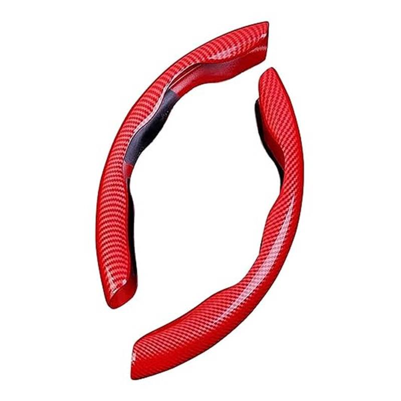 Lenkradabdeckung Für FIAT Für Tipo 500 500L 500X Für Ducato Anti-Slip Atmungsaktive Segmentierte Lenkrad Schutz Abdeckung 2Pcs(B/Red) von FGKDLDZCZM