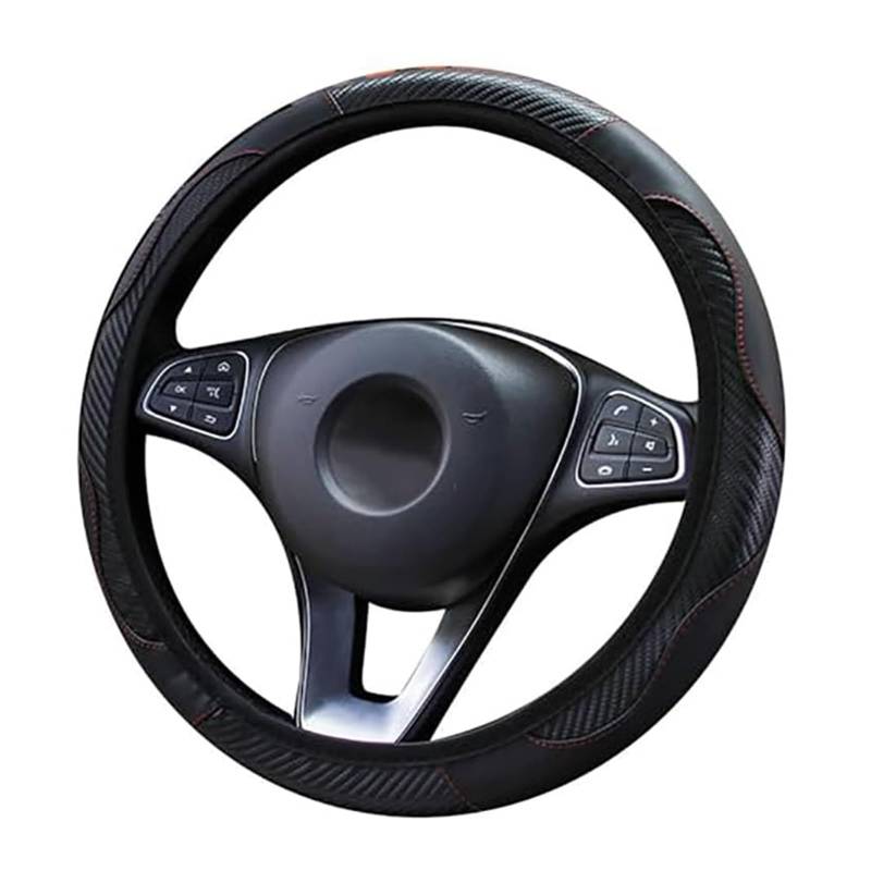 Lenkradabdeckung Für Ford Für Fokus Für Aktive 2005 200 2007 2008 2009-2019 2020 2021 2022 2023 2024 Auto lenkrad deckt Anti-Slip Atmungsaktiv von FGKDLDZCZM