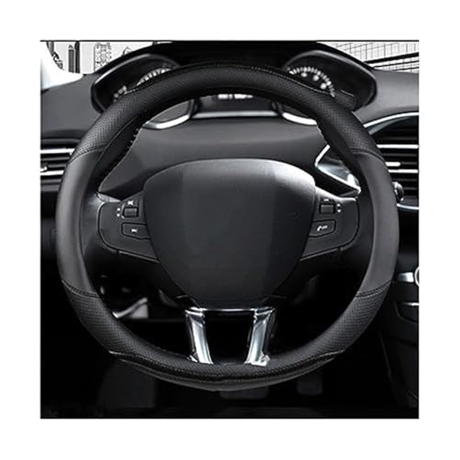 Lenkradabdeckung Für Hyundai Für Tucson 2019-2023 2024 Universal Größe Lenkrad Abdeckung Atmungsaktive Anti-Slip Auto Lenkrad Abdeckung(A) von FGKDLDZCZM