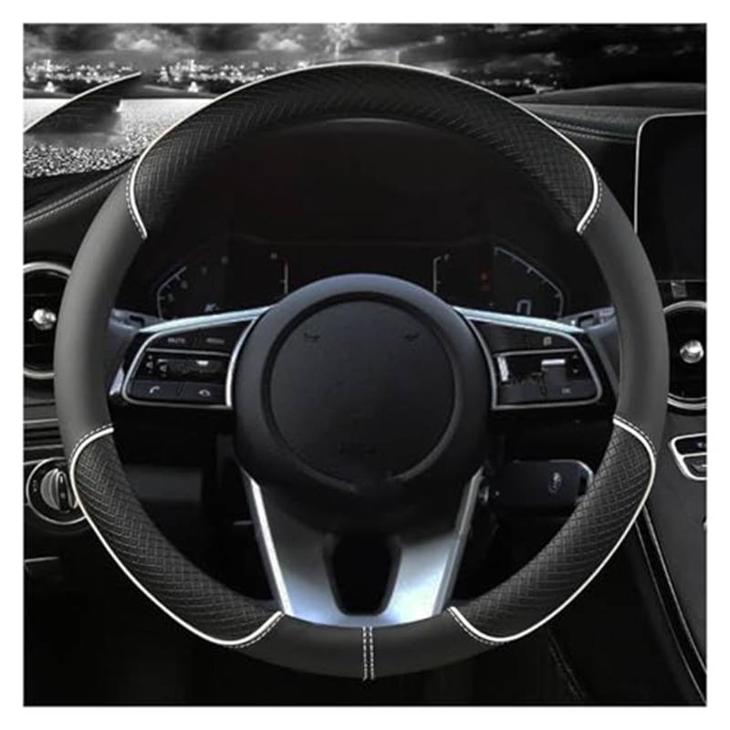 Lenkradabdeckung Für Kia Für Ceed Für Sportage Für Picanto Für Cerato O Form D Form PU Leder Auto Lenkrad Abdeckung lenkung Haube(10 O Shape) von FGKDLDZCZM