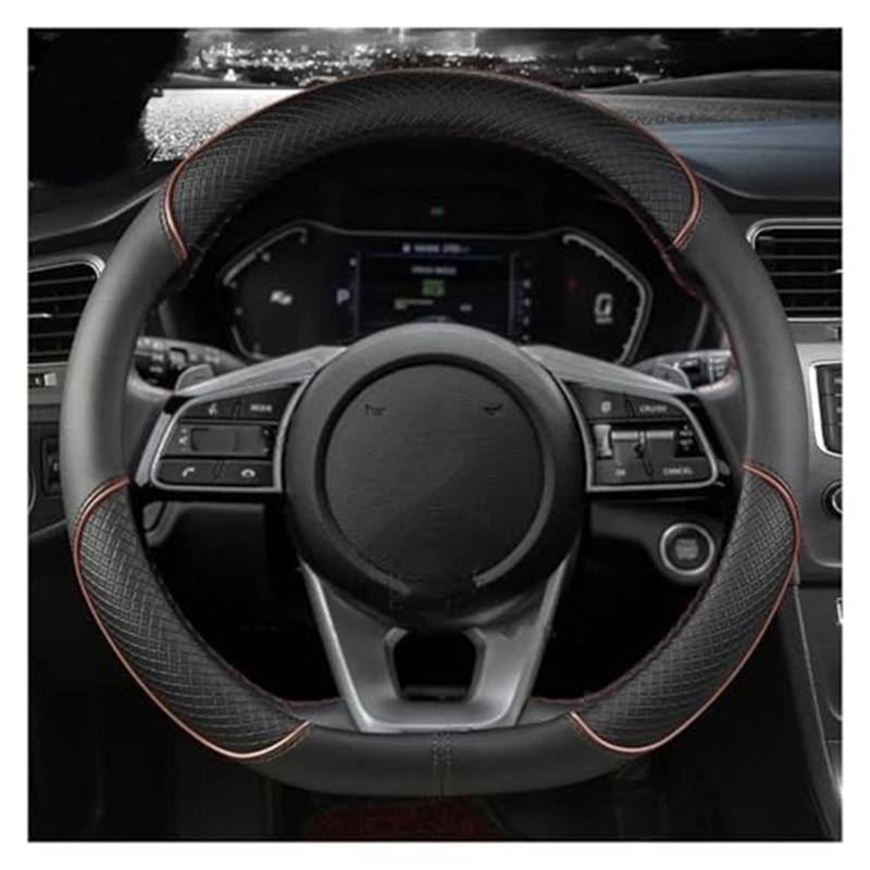 Lenkradabdeckung Für Kia Für Ceed Für Sportage Für Picanto Für Cerato O Form D Form PU Leder Auto Lenkrad Abdeckung lenkung Haube(5 D Shape) von FGKDLDZCZM
