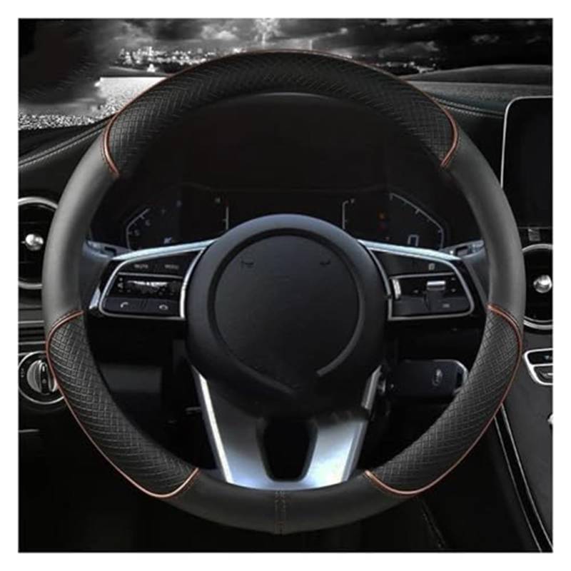 Lenkradabdeckung Für Kia Für Ceed Für Sportage Für Picanto Für Cerato O Form D Form PU Leder Auto Lenkrad Abdeckung lenkung Haube(6 O Shape) von FGKDLDZCZM