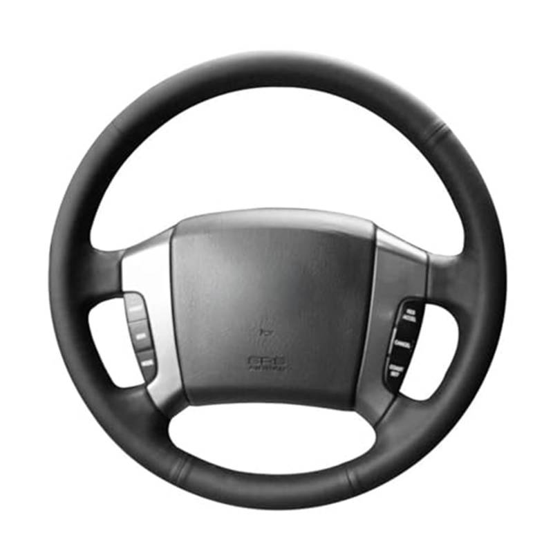 Lenkradabdeckung Für Kia Für Sorento 2004 2005 2006 2007 2008 Schwarz Künstliche Leder DIY Hand-genäht Auto Lenkrad Abdeckung(Yellow Thread) von FGKDLDZCZM