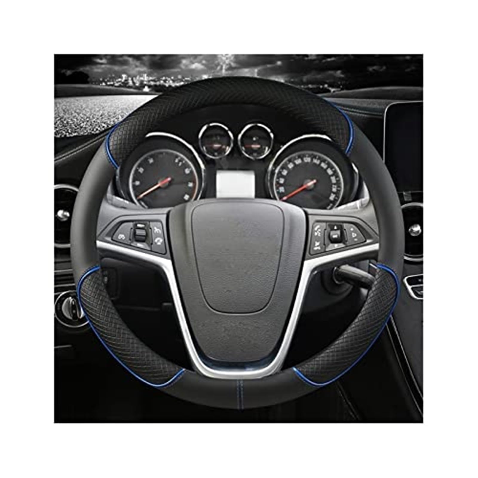 Lenkradabdeckung Für Opel Für Astra J 2010 2011 2012 2013 2014 2015 Auto Teile PU Leder Auto Lenkrad Abdeckung Lenkrad Abdeckung(2) von FGKDLDZCZM