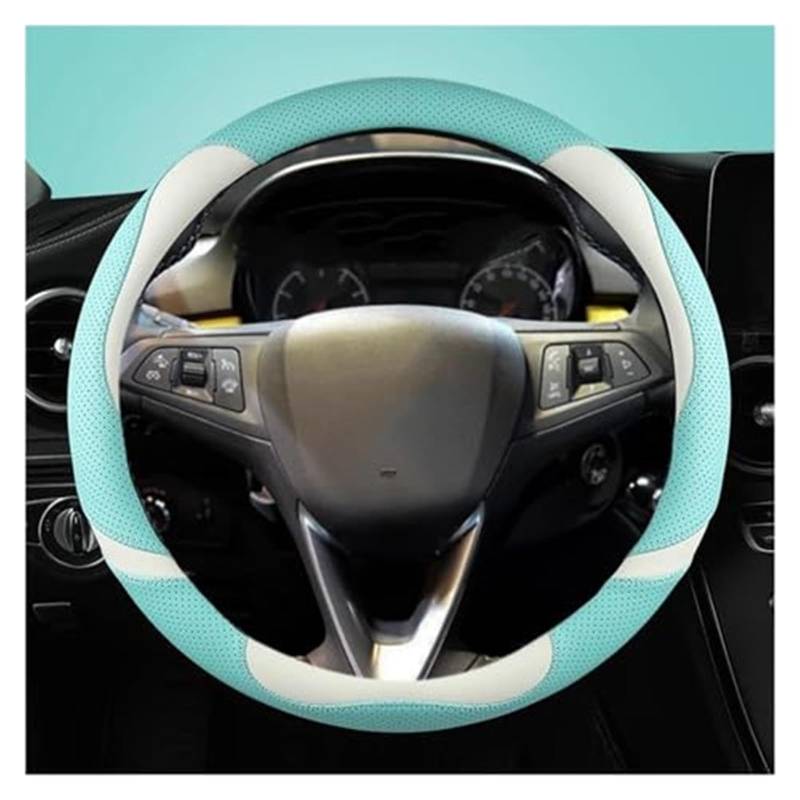 Lenkradabdeckung Für Opel Für Grandland X Für Insignia 2017-2022 Lenkrad Abdeckung Auto Lenkrad Abdeckung O Form D Form 38CM(Blue O Shape) von FGKDLDZCZM