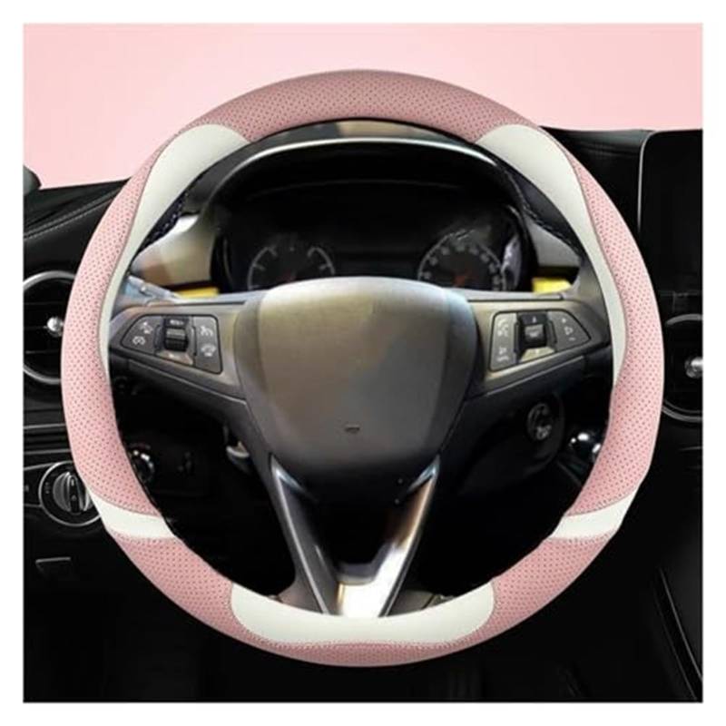 Lenkradabdeckung Für Opel Für Grandland X Für Insignia 2017-2022 Lenkrad Abdeckung Auto Lenkrad Abdeckung O Form D Form 38CM(Pink O Shape) von FGKDLDZCZM