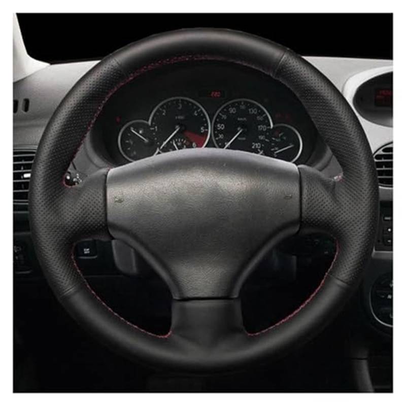 Lenkradabdeckung Für Peugeot 206 1998-2005 206 Für SW 2003 2004 2005 206 Lenkradschutz Lenkradabdeckung DIY Schwarz Künstliche(Light Blue Thread) von FGKDLDZCZM