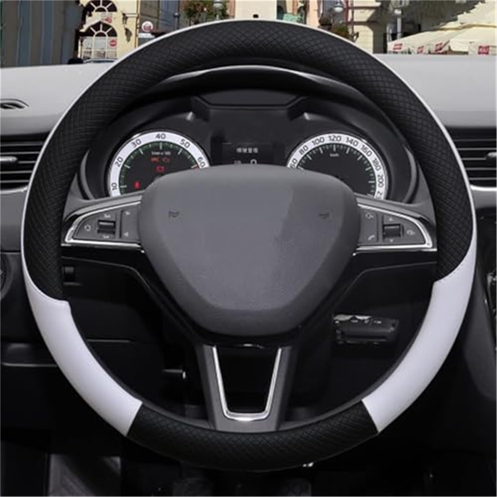 Lenkradabdeckung Für Skoda Für Fabia 1 2 3 I II III Leder Lenkrad Abdeckung Anti-Slip Auto Innen Zubehör Rad hülse Schutz Lenkradabdeckung Für Skoda Für Fabia 1 2 3 I II III Leder Lenkrad Abdeckung Anti-Slip Auto Innen Zubehör Rad hülse Schutz von FGKDLDZCZM