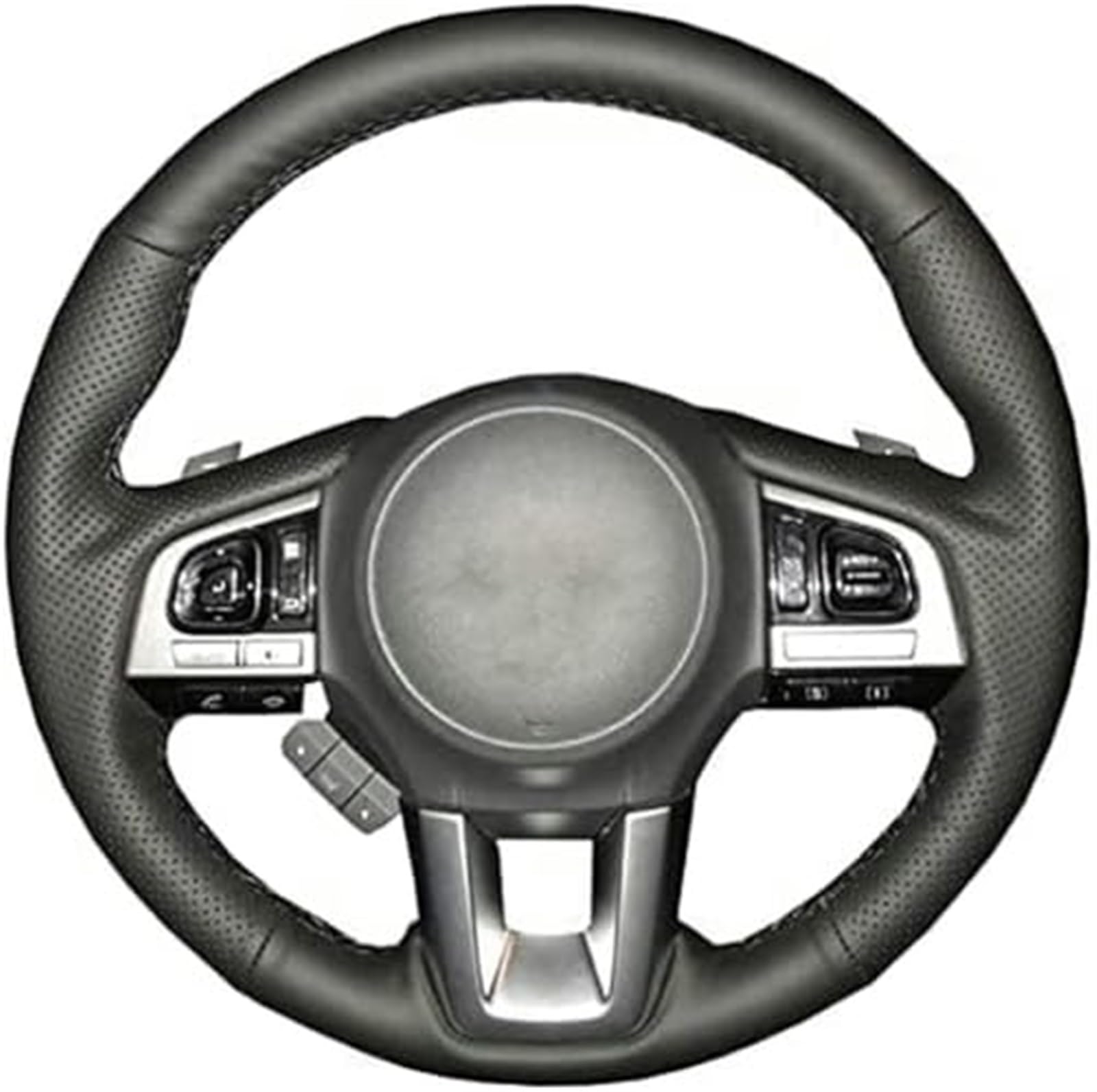 Lenkradabdeckung Für Subaru Für Legacy XV 2015-2017 Für Outback 2014-2017 Schwarz Leder Lenkrad Abdeckung DIY Künstliche Rad Abdeckung Hand-genäht Lenkradabdeckung Für Subaru Für Legacy XV 2015-2017 Für Outback 2014-2017 Schwarz Leder Lenkrad Abdeckung DIY Künstliche Rad Abdeckung Hand-genäht von FGKDLDZCZM