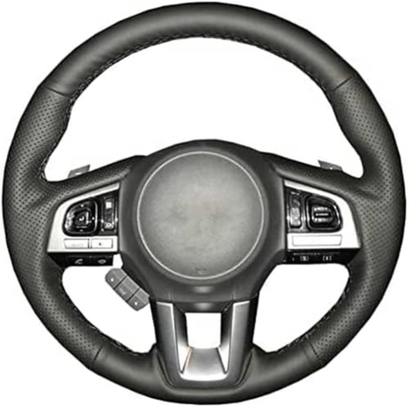 Lenkradabdeckung Für Subaru Für Legacy XV 2015-2017 Für Outback 2014-2017 Schwarz Leder Lenkrad Abdeckung DIY Künstliche Rad Abdeckung Hand-genäht von FGKDLDZCZM