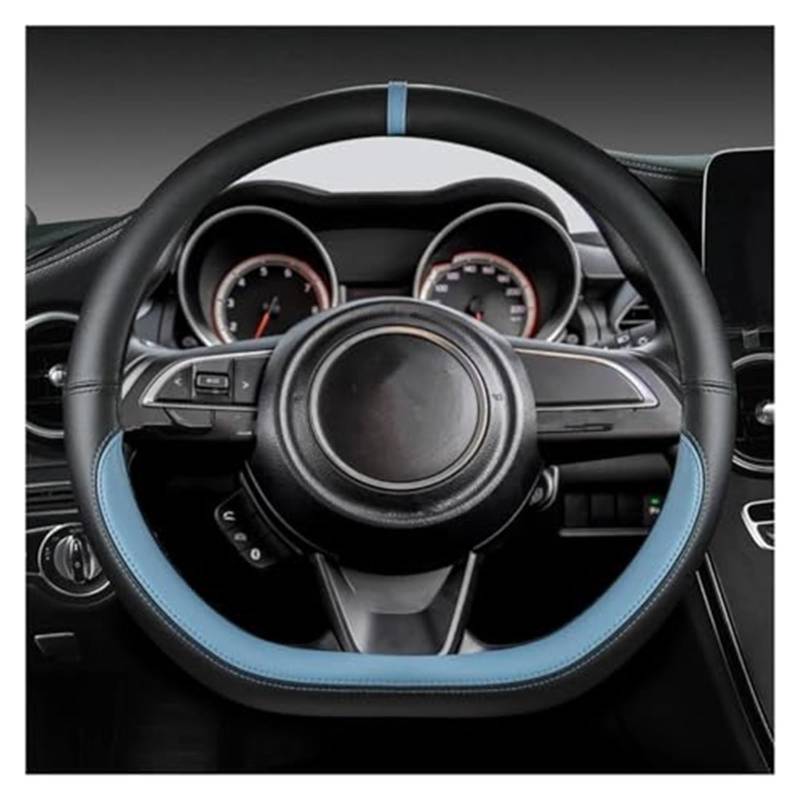 Lenkradabdeckung Für Suzuki Für Swift 2017 2018 2019 2020 2021 2022 Lenkradabdeckung Mikrofaser Leder D Form 38 cm Lenkradabdeckung(Blue) von FGKDLDZCZM