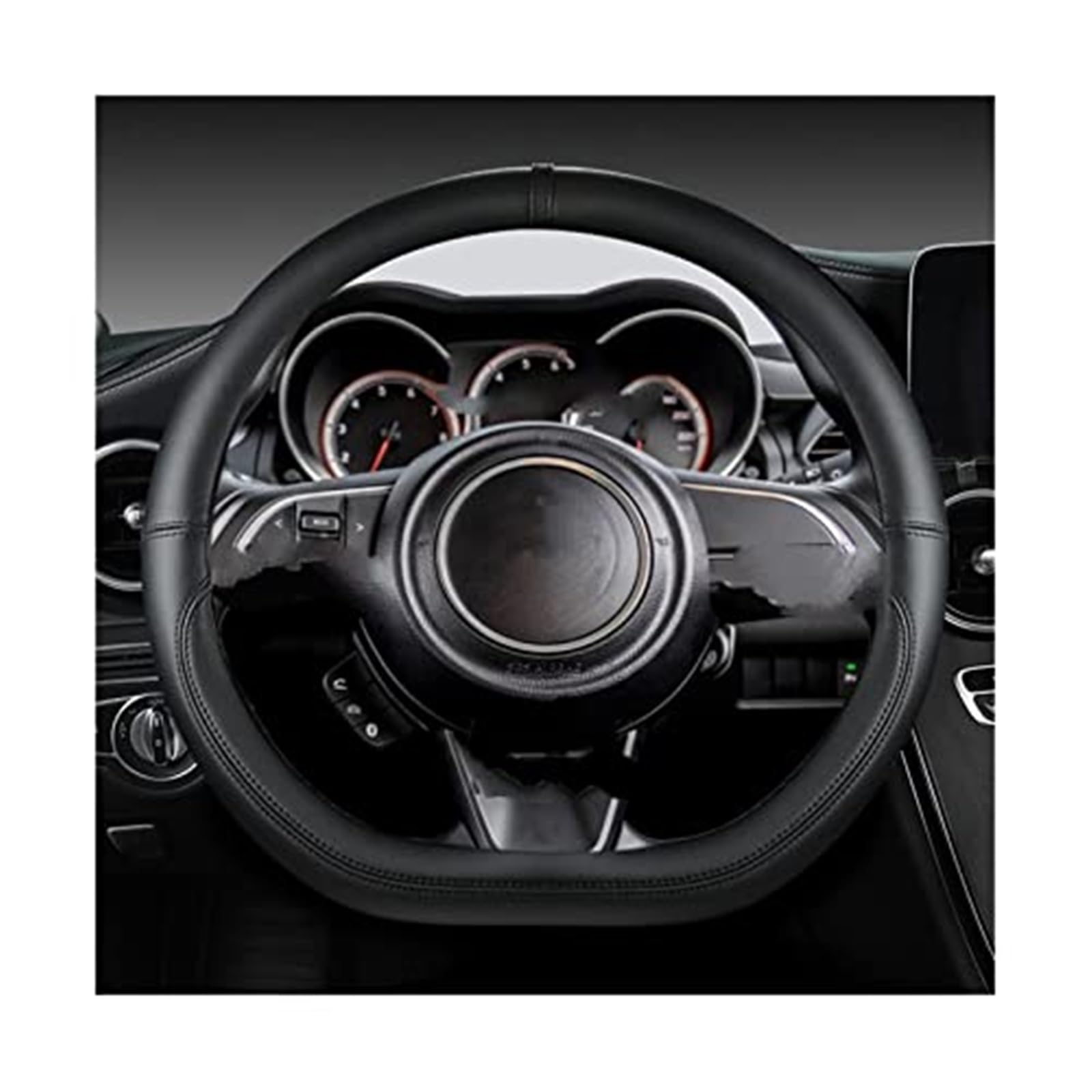 Lenkradabdeckung Für Suzuki Für Swift 2017 2018 2019 2020 2021 2022 Sport Auto Zubehör Mikrofaser Leder D Form 38 cm lenkrad Abdeckung(2) von FGKDLDZCZM