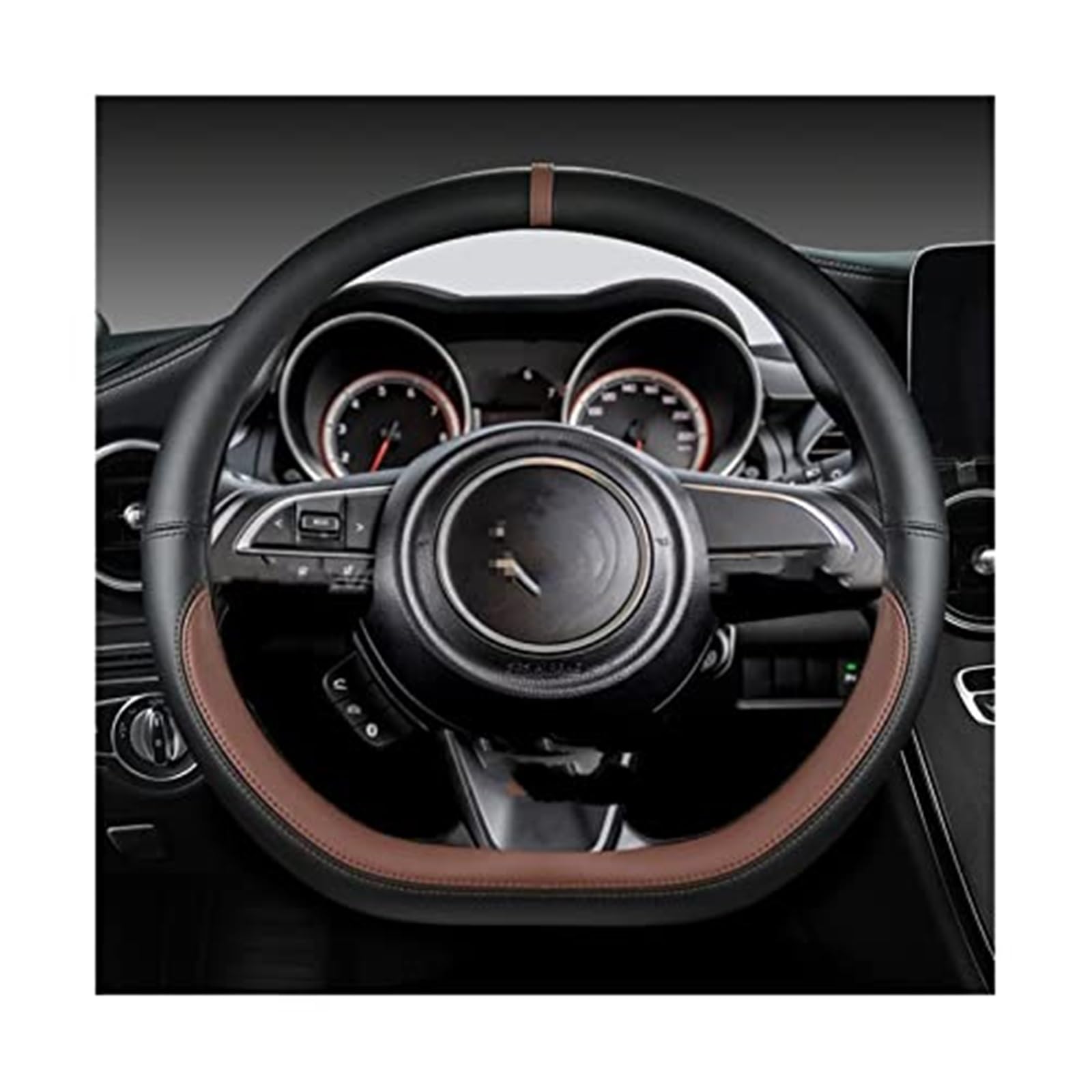 Lenkradabdeckung Für Suzuki Für Swift 2017 2018 2019 2020 2021 2022 Sport Auto Zubehör Mikrofaser Leder D Form 38 cm lenkrad Abdeckung(4) von FGKDLDZCZM