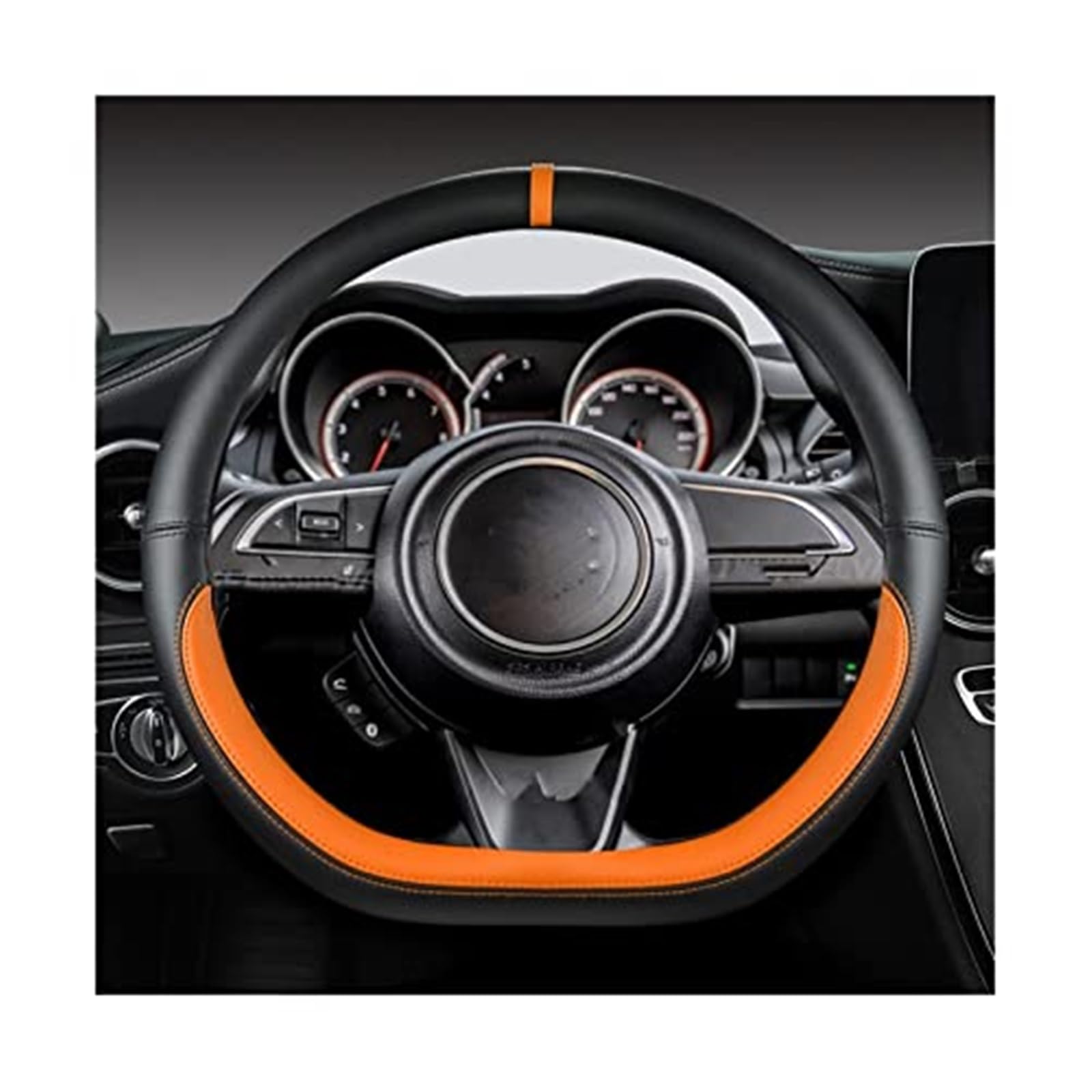 Lenkradabdeckung Für Suzuki Für Swift 2017 2018 2019 2020 2021 2022 Sport Auto Zubehör Mikrofaser Leder D Form 38 cm lenkrad Abdeckung(6) von FGKDLDZCZM