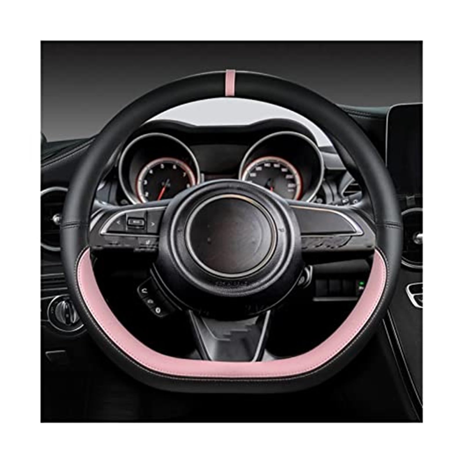 Lenkradabdeckung Für Suzuki Für Swift 2017 2018 2019 2020 2021 2022 Sport Auto Zubehör Mikrofaser Leder D Form 38 cm lenkrad Abdeckung(7) von FGKDLDZCZM