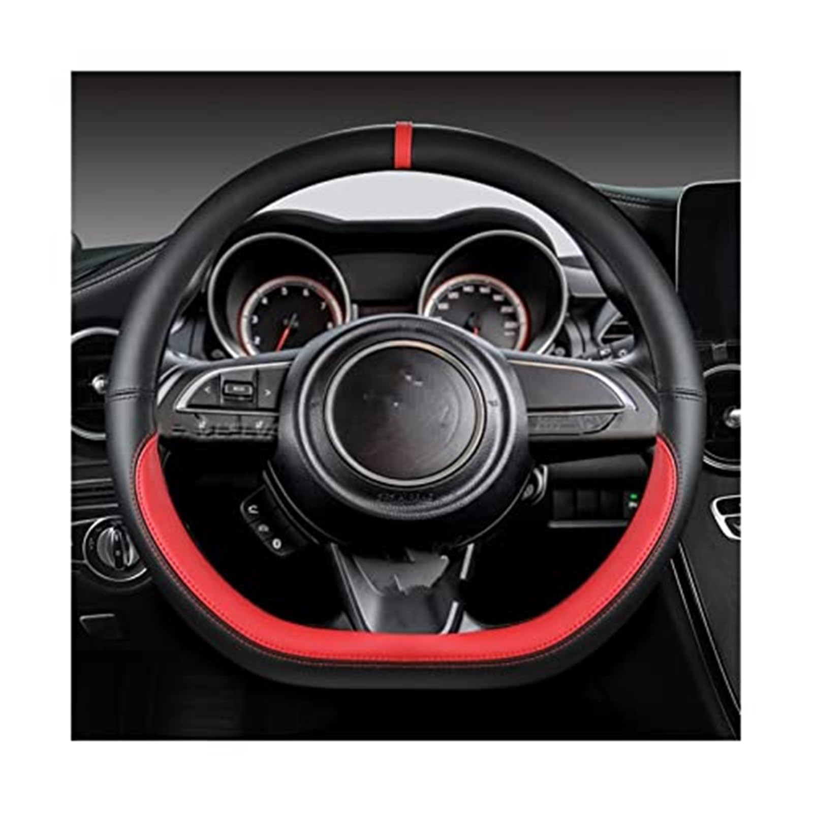 Lenkradabdeckung Für Suzuki Für Swift 2017 2018 2019 2020 2021 2022 Sport Auto Zubehör Mikrofaser Leder D Form 38 cm lenkrad Abdeckung(8) von FGKDLDZCZM