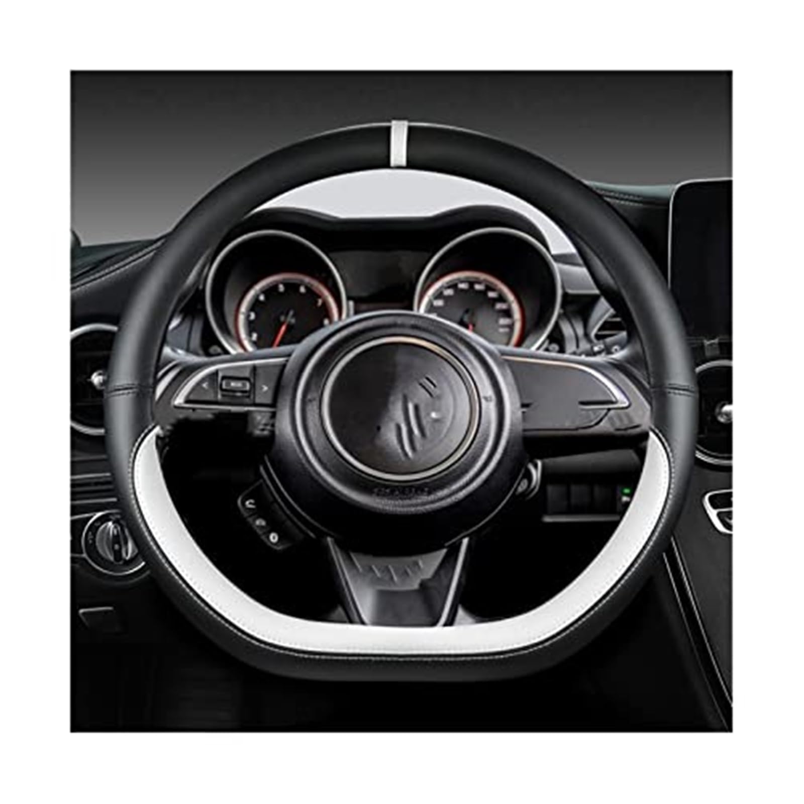 Lenkradabdeckung Für Suzuki Für Swift 2017 2018 2019 2020 2021 2022 Sport Auto Zubehör Mikrofaser Leder D Form 38 cm lenkrad Abdeckung(9) von FGKDLDZCZM