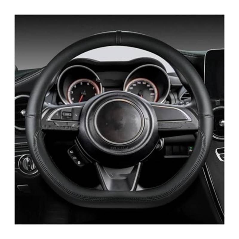 Lenkradabdeckung Für Suzuki Für Swift 2017 2018 2019 2020 2021 2022 Sport Lenkung Abdeckung Rad Lenkrad Handschuh Mikrofaser Leder D Form 38 cm(Black) von FGKDLDZCZM