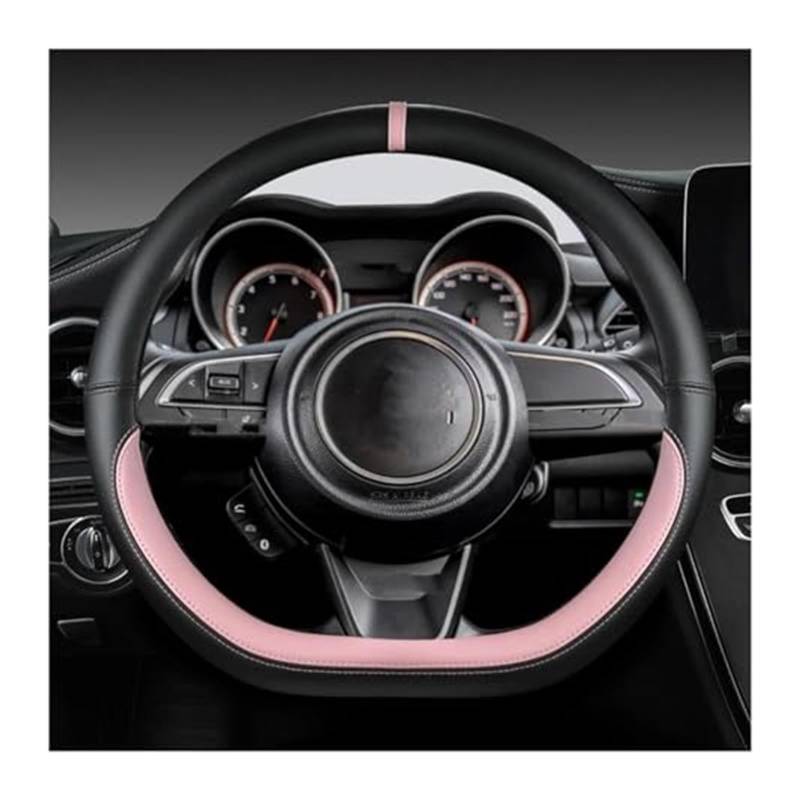 Lenkradabdeckung Für Suzuki Für Swift 2017 2018 2019 2020 2021 2022 Sport Lenkung Abdeckung Rad Lenkrad Handschuh Mikrofaser Leder D Form 38 cm(PINK) von FGKDLDZCZM