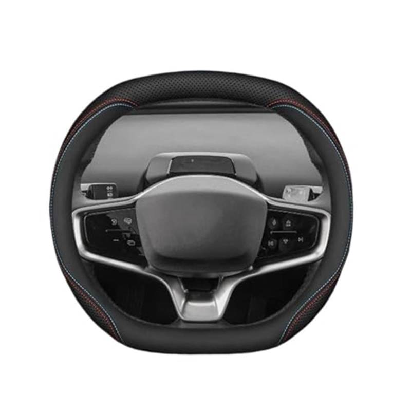 Lenkradabdeckung Für Volvo EX30 2024 2025 Atmungsaktives Leder Verschleißfester Dekorationsrahmen Lenkradschutz Lenkradabdeckung(A) von FGKDLDZCZM