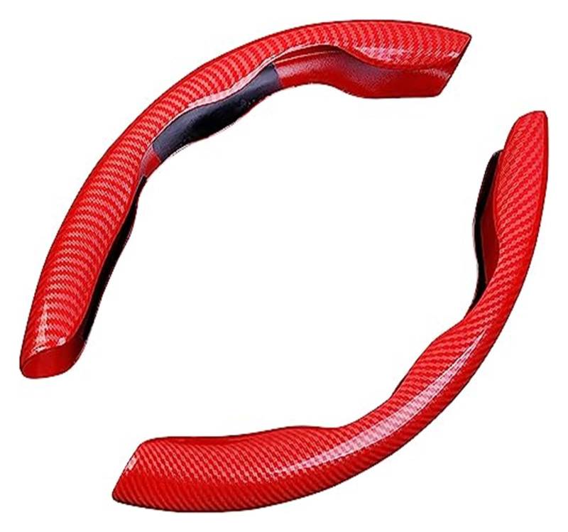Lenkradabdeckung Für X6 G06 30i 30d 40i 40d M50i X6M rutschfeste Atmungsaktive Langlebig Segmentierte Lenkradbezüge 2 STK(‎Red) von FGKDLDZCZM