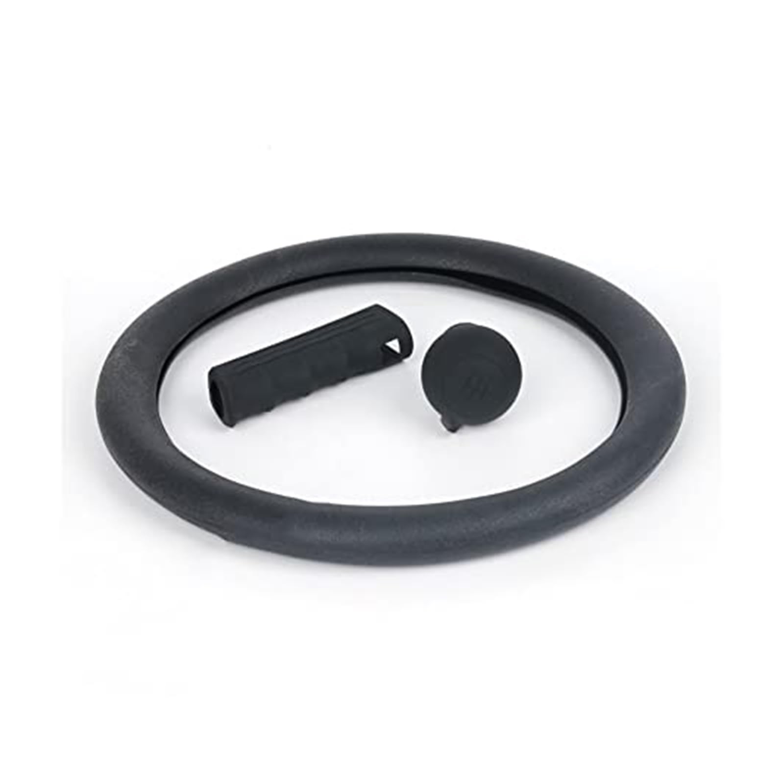 Lenkradabdeckung Lenkradabdeckung, Silikon-Auto-Lenkradabdeckungen, rutschfest, weich, Schaltknauf, Handbremsenabdeckung, Lenkradschutz(Black 24r) von FGKDLDZCZM