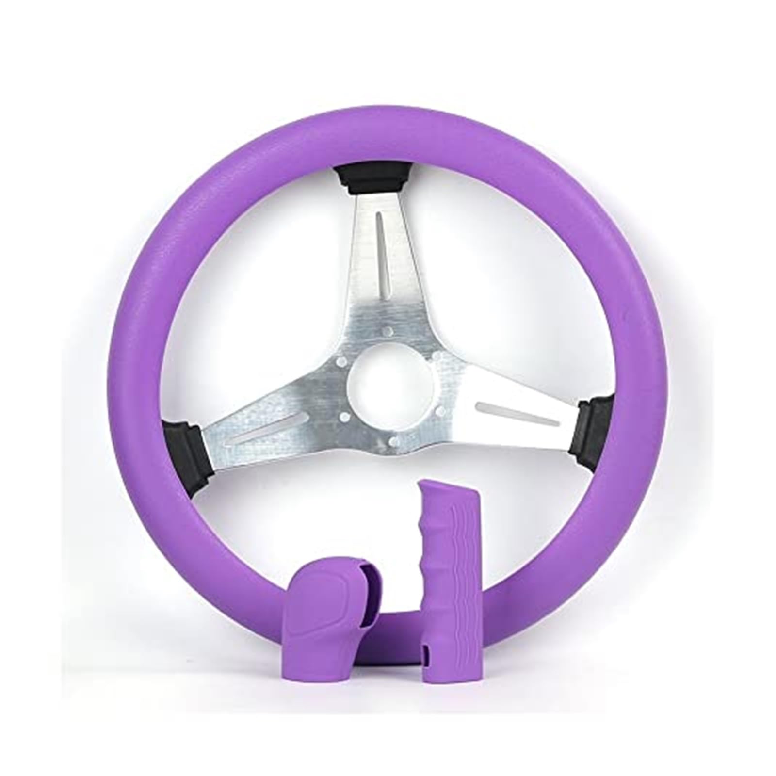 Lenkradabdeckung Lenkradabdeckung, Silikon-Auto-Lenkradabdeckungen, rutschfest, weich, Schaltknauf, Handbremsenabdeckung, Lenkradschutz(Purple) von FGKDLDZCZM