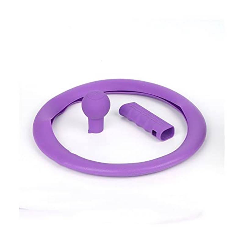 Lenkradabdeckung Lenkradabdeckung, Silikon-Auto-Lenkradabdeckungen, rutschfest, weich, Schaltknauf, Handbremsenabdeckung, Lenkradschutz(Purple 24r) von FGKDLDZCZM