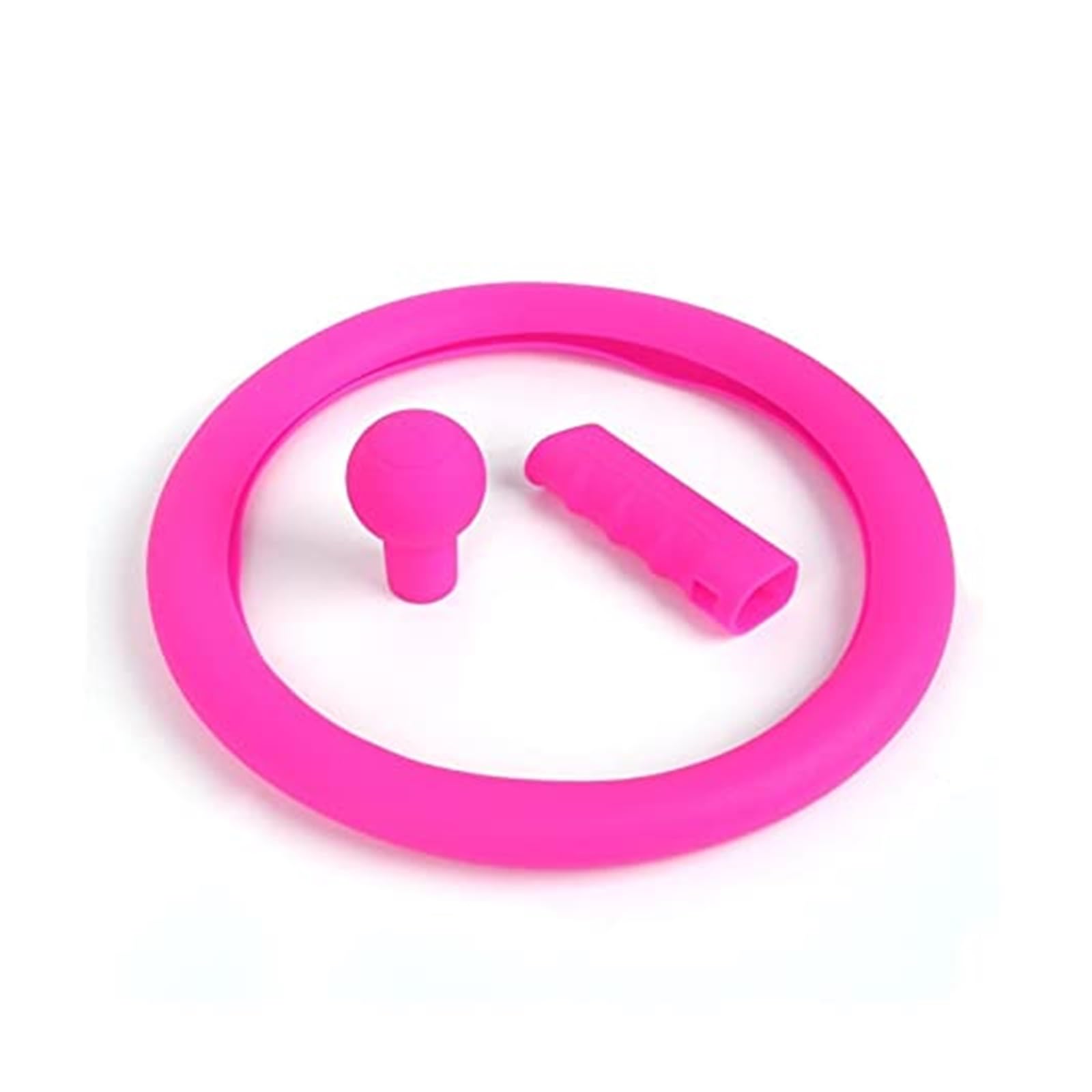 Lenkradabdeckung Lenkradabdeckung, Silikon-Auto-Lenkradabdeckungen, rutschfest, weich, Schaltknauf, Handbremsenabdeckung, Lenkradschutz(Rose Red24) von FGKDLDZCZM