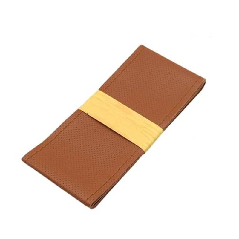 Lenkradabdeckung Lenkradabdeckung LKW Bus DIY handgefertigt echte Lederlenkradabdeckung. 42 cm 45 cm 47 cm 50 cm Rad Schutzkove(‎Brown Brown Line) von FGKDLDZCZM