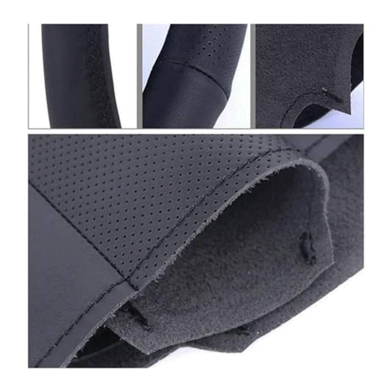 Lenkradabdeckung Steering Wheel Protector Steering Wheel Cover Black Artificial Leather No-Slip Car Steering Wheel Cover For Mustang 2015-2019 / For Mustang For GT 2015-2019 Car Accessories(Black Thre von FGKDLDZCZM