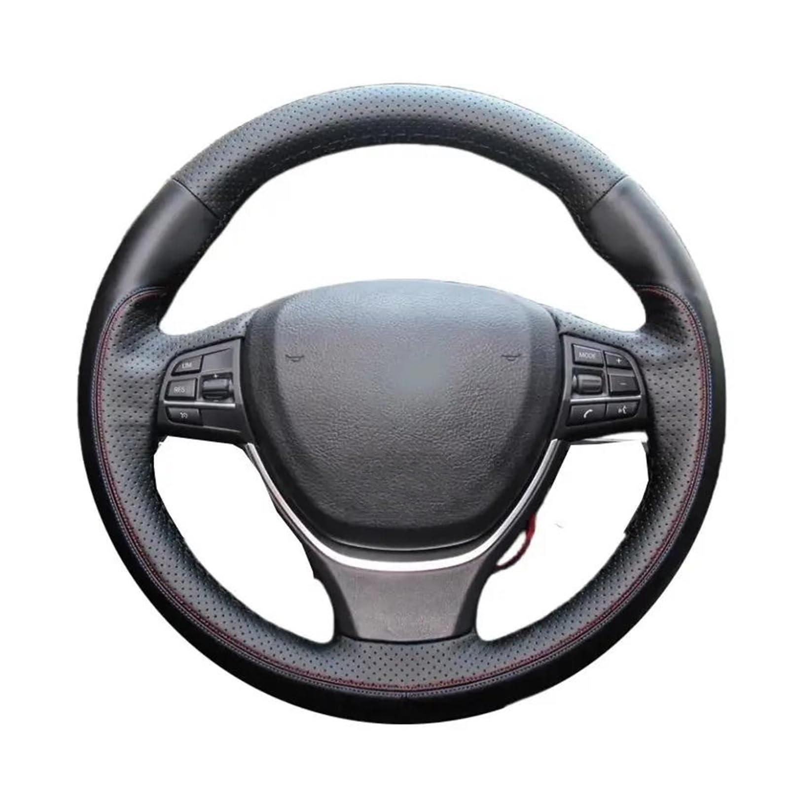 Für F10 520i 528i 730Li 740Li 750Li DIY handgenähte Schwarze Auto-Lenkradabdeckung aus echtem Leder Auto Lenkradabdeckung(Gelb) von FGOFJG