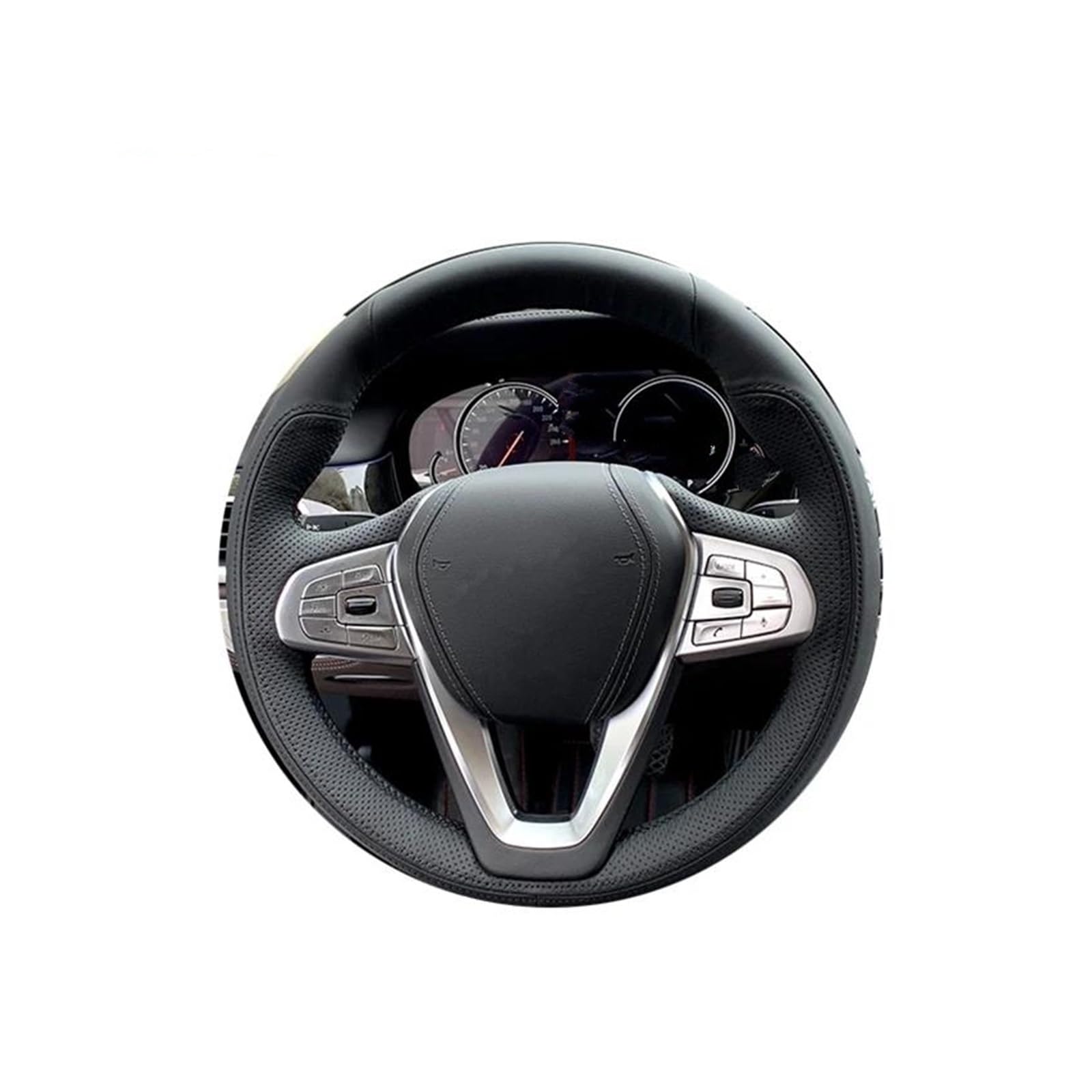 Für G30 530i 540i 520d 530e 2016-2018 G32 GT 630i 630d 2017 2018 DIY Schwarzes Echtleder-Auto-Lenkradbezug Auto Lenkradabdeckung(Rot) von FGOFJG