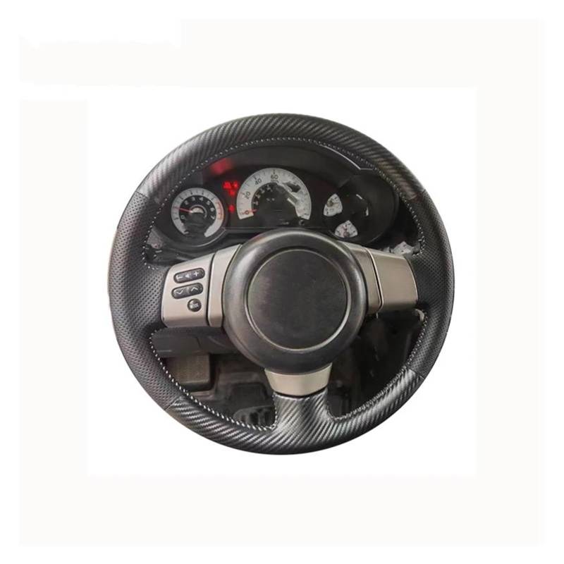 Für Toyota Für FJ Für Cruiser 2006 2007 2008 2009 2010 2011 2012 2013 2014 Schwarz Echtleder Carbonfaser Auto Lenkradbezug Auto Lenkradabdeckung(R-Blue) von FGOFJG