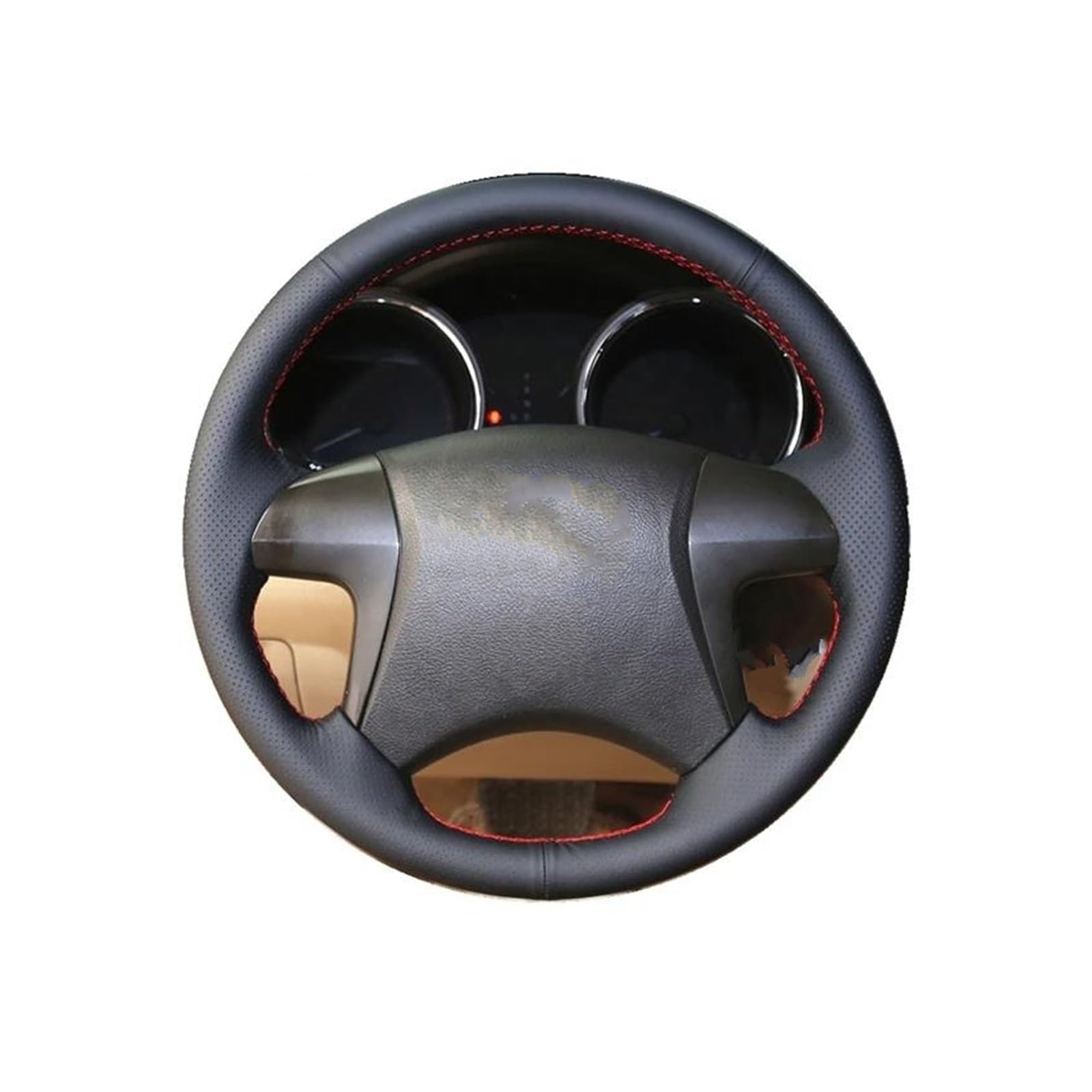 Für Toyota Für Highlander Für Camry 2007 2008 2009 2010 2011 Schwarz Hand genäht Auto Lenkrad Abdeckung Auto Lenkradabdeckung(Grey) von FGOFJG