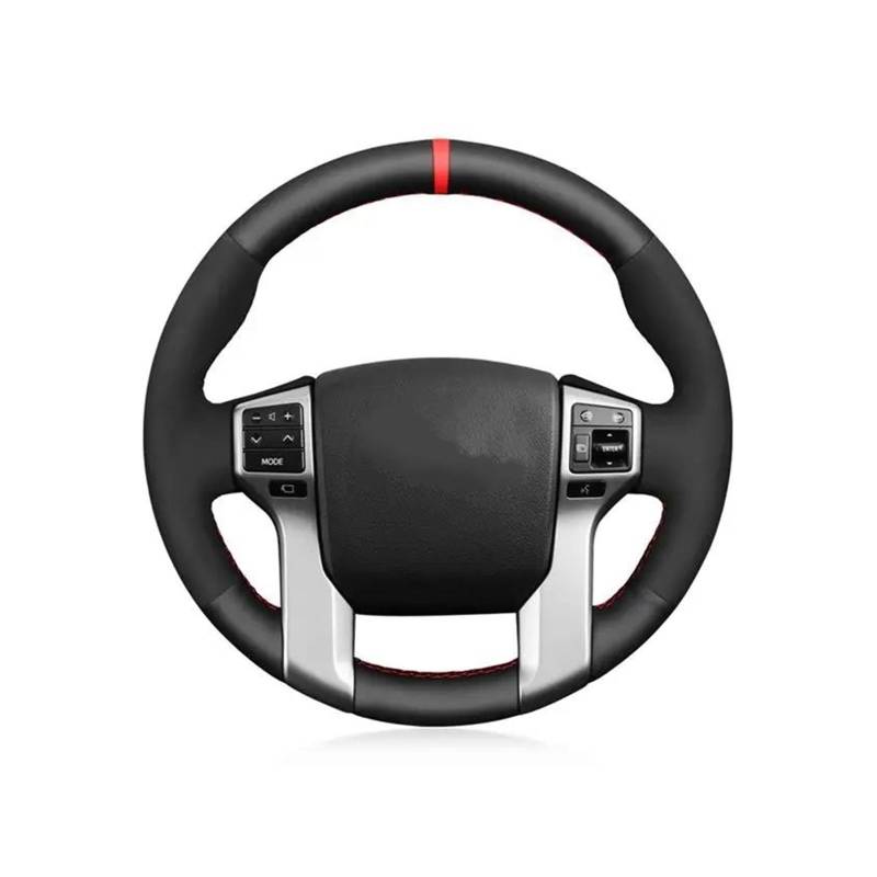 Für Toyota Für Land Für Cruiser Für Prado Für Land Für Cruiser Für Tacoma Für Tundra Schwarz Echtleder Auto Lenkradbezug Auto Lenkradabdeckung(Blau) von FGOFJG