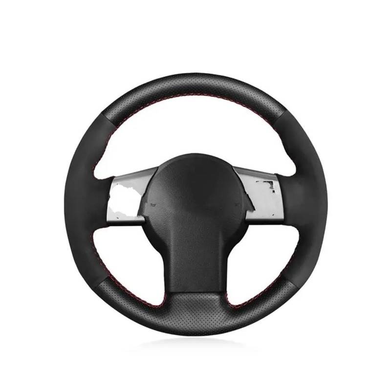 Handgenähte Schwarze Lenkradabdeckung Aus Echtem Leder Für Infiniti FX FX35 FX45 2003–2008 Für Nissan 350Z 2002–2009 Auto Lenkradabdeckung(Rot) von FGOFJG