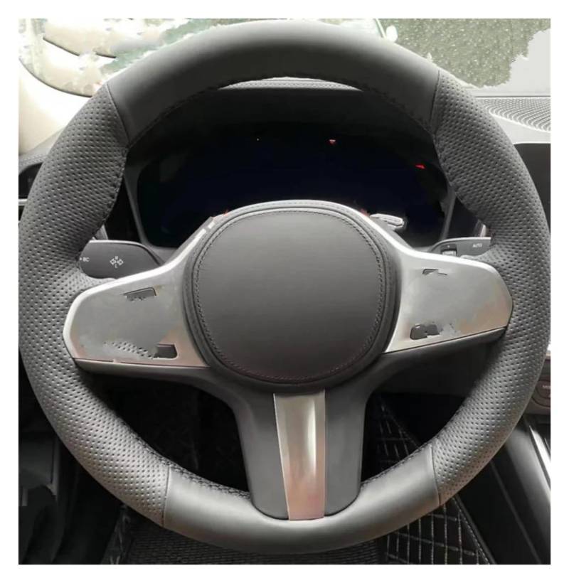 Lenkradschutz Anpassung Handnähen Echtes Leder rutschfeste Auto Lenkradbezug Zubehör Für G30 G31 G32 G20 G21 Auto Lenkradabdeckung(Orange) von FGOFJG