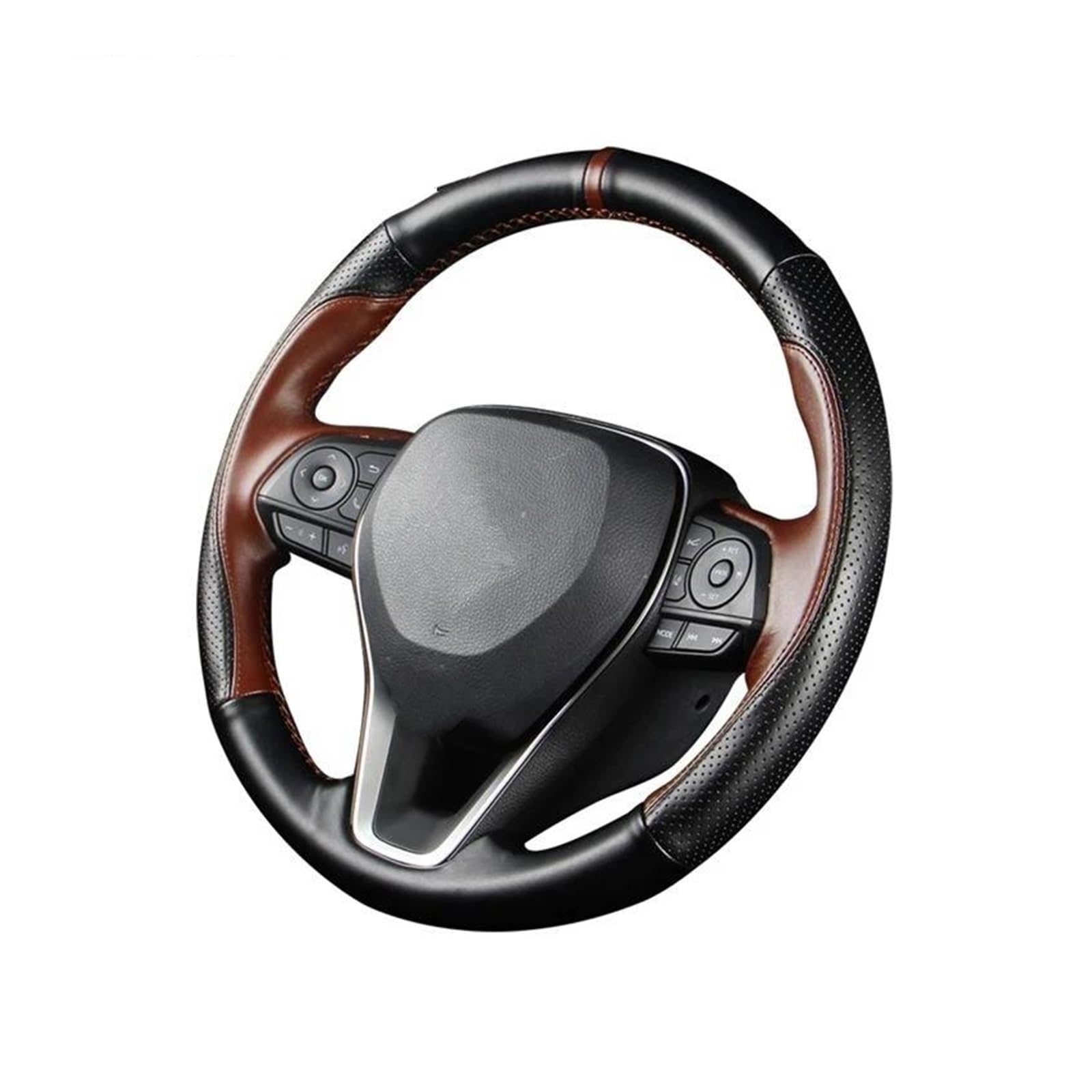 Lenkradschutz Für Toyota Für Camry 2018-2019 Für Avalon 2018-2020 Für RAV4 2019 Hand-Nähen Echtes Leder Auto Lenkrad Abdeckung Auto Lenkradabdeckung von FGOFJG
