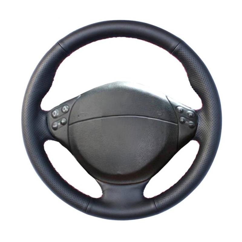 Lenkradschutz Handgenähte Schwarze Kunstleder-Lenkradabdeckung Für E39 5er-Serie E46 1999-2005 E36 E53 3er-Serie X5 Z3 Auto Lenkradabdeckung(L-Blue) von FGOFJG