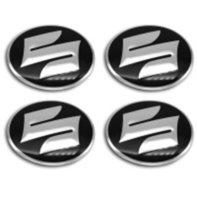 4 Stück 56mm Auto Radnabenkappen Nabendeckel für Suzuki Kizashi Jimny IGNIS Livio SX4 Swift S-Cross Vitara WagonR, Radnabenabdeckung Center Felgendeckel Radkappen Wheel Caps von FGXBD